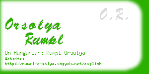 orsolya rumpl business card